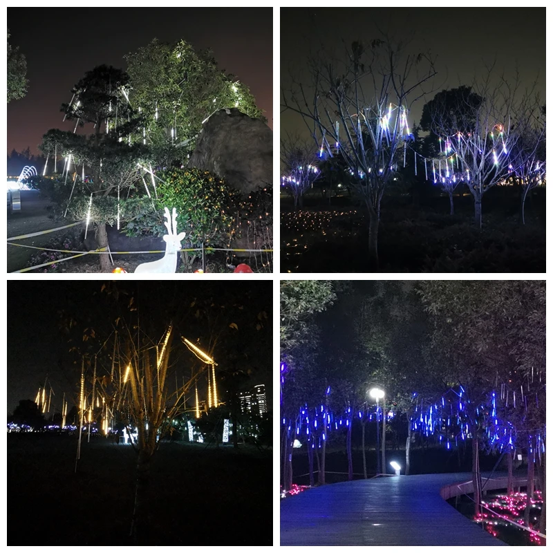 CE ROHS waterproof snowfall effect lights LED drop meteor shower rain tube  light 30/50cm for Outdoor Decor Tree