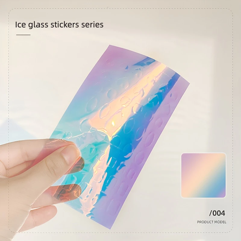 Ice Cube glass paper finished product Color transfer paper laser candy paper finished star heart-shaped nail sticker