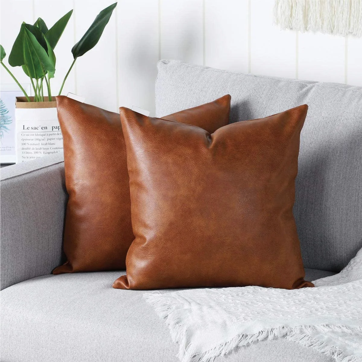 High Quality Leather Cushion Covers Manufacturer  Hot Sell Home Decor Luxury PU Pillow Covers