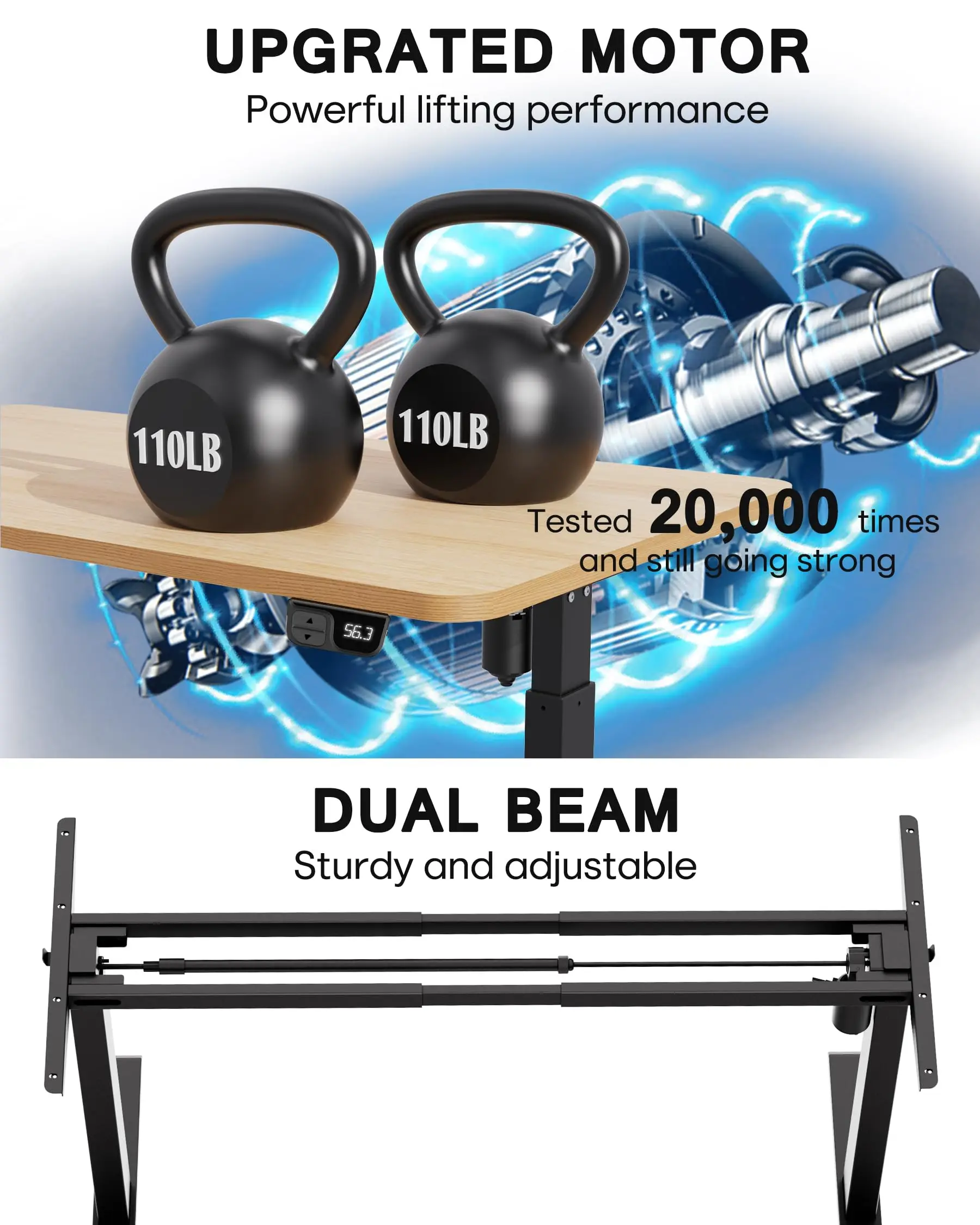 Single Motor Smart Home Electric Height Adjustable Sitting And Standing Desk Adjustable Table Products