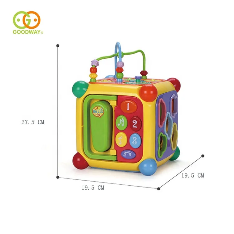 CPC Intelligence bead game 6 sides musical kids activity cube  baby plastic education toys
