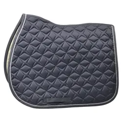 High Quality Luxury Custom Satin Fabric All Purpose Horse Riding Equestrian Equipment English Western Saddle Pad Jumping