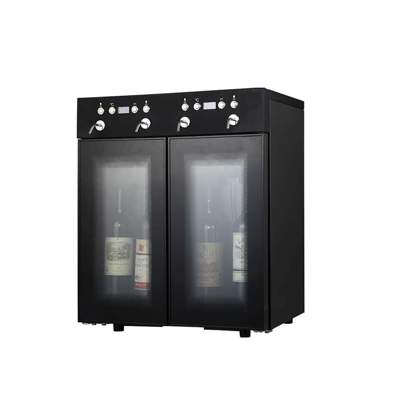 Customized luxury commercial wine dispenser 4 bottle adjustable wine cooler preserver wine dispenser cooler