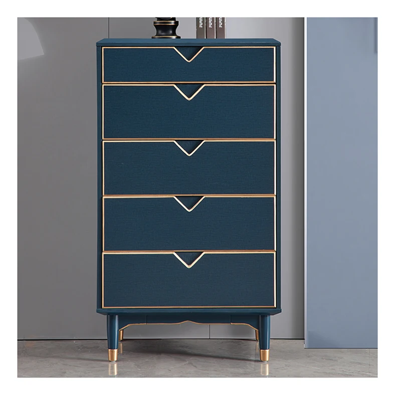 
2021 Wooden Home Living Room Furniture Set Side Cabinet 5 Chest Kitchen Side 4 Drawers Cabinet for Home Office 