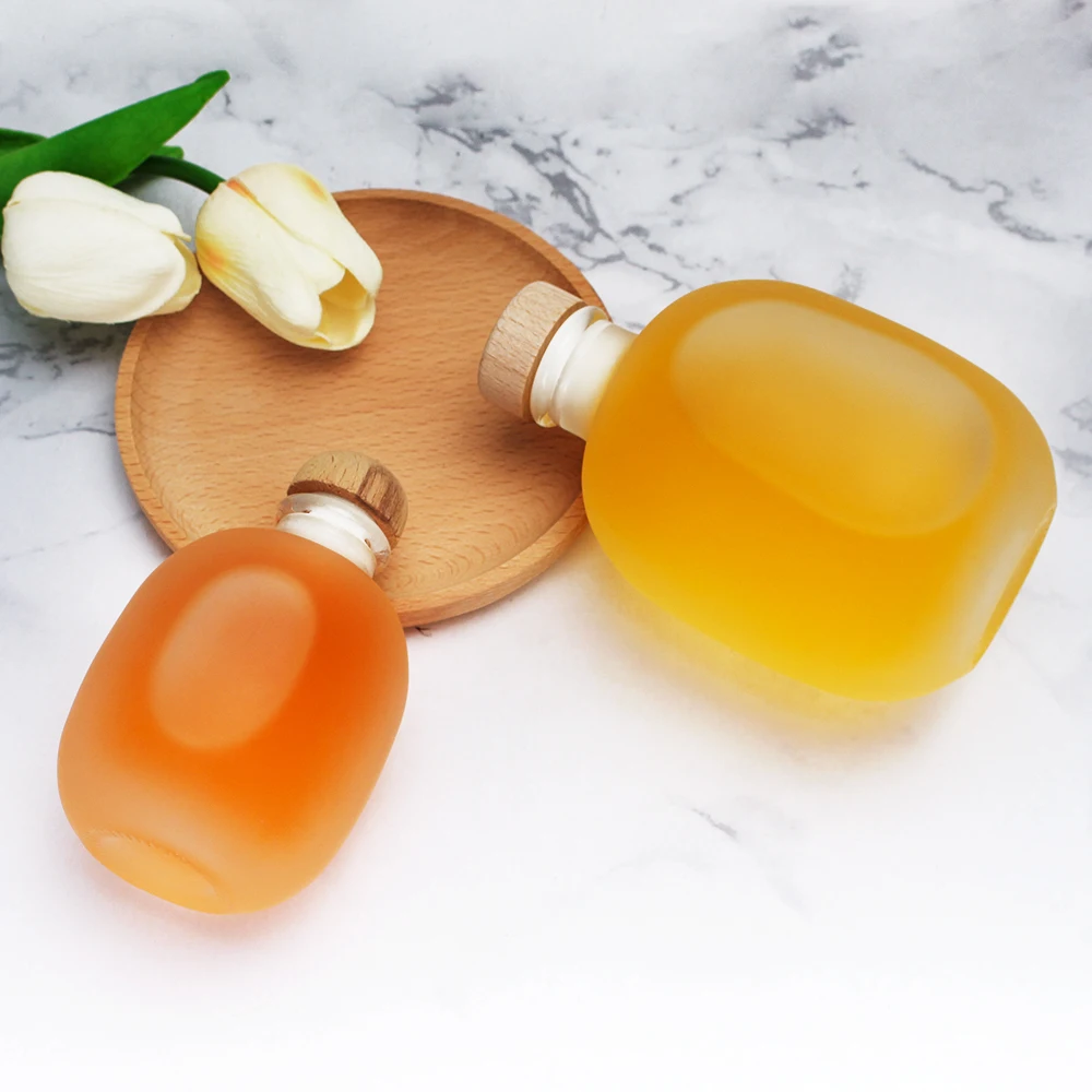 High quality clear spirit liquor rum whisky vodka glass bottle 100ml 250ml with cork stopper