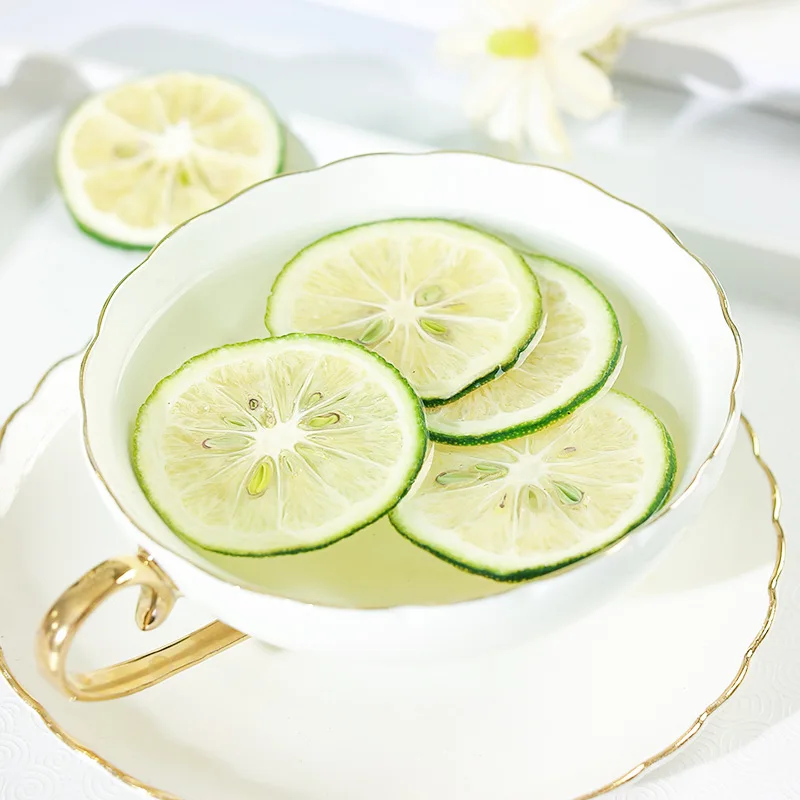 Dried Green lemon Slice Fresh Perfume Lemon Slice Seedless Green lemon Passion Fruit Tea