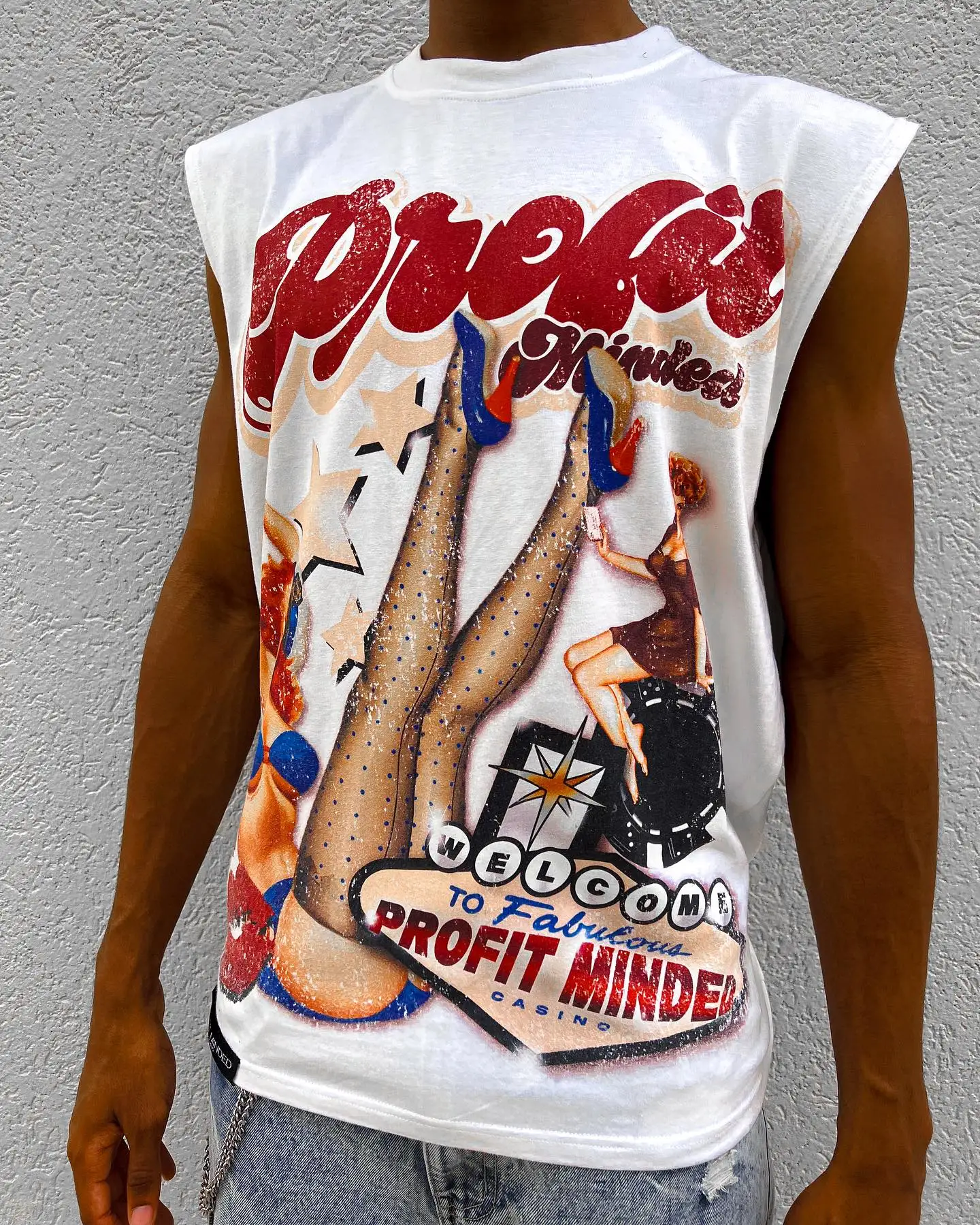 Streetwear Mens Oversized Tank Top Gym Clothing Sleeveless Muscle Tanks Distressed Tanktop Cotton Woven Vintage T Shirt Knitted