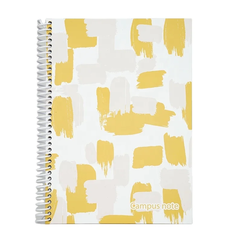 Brushes Foil Stamp Logo Spiral A4 Hardcover Notebooks Manufacturer Students Notebook Journal School Linen Journal