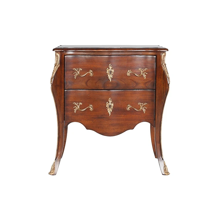 OEM Factory Classic luxury side table for bed wooden with drawers over