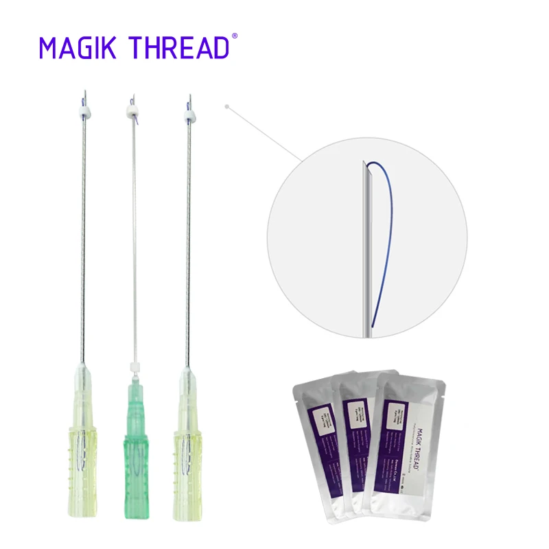 Magik Thread CE marked MONO 29g 60mm pdo face lifting thread single kits for buttock and breast with sharp needle