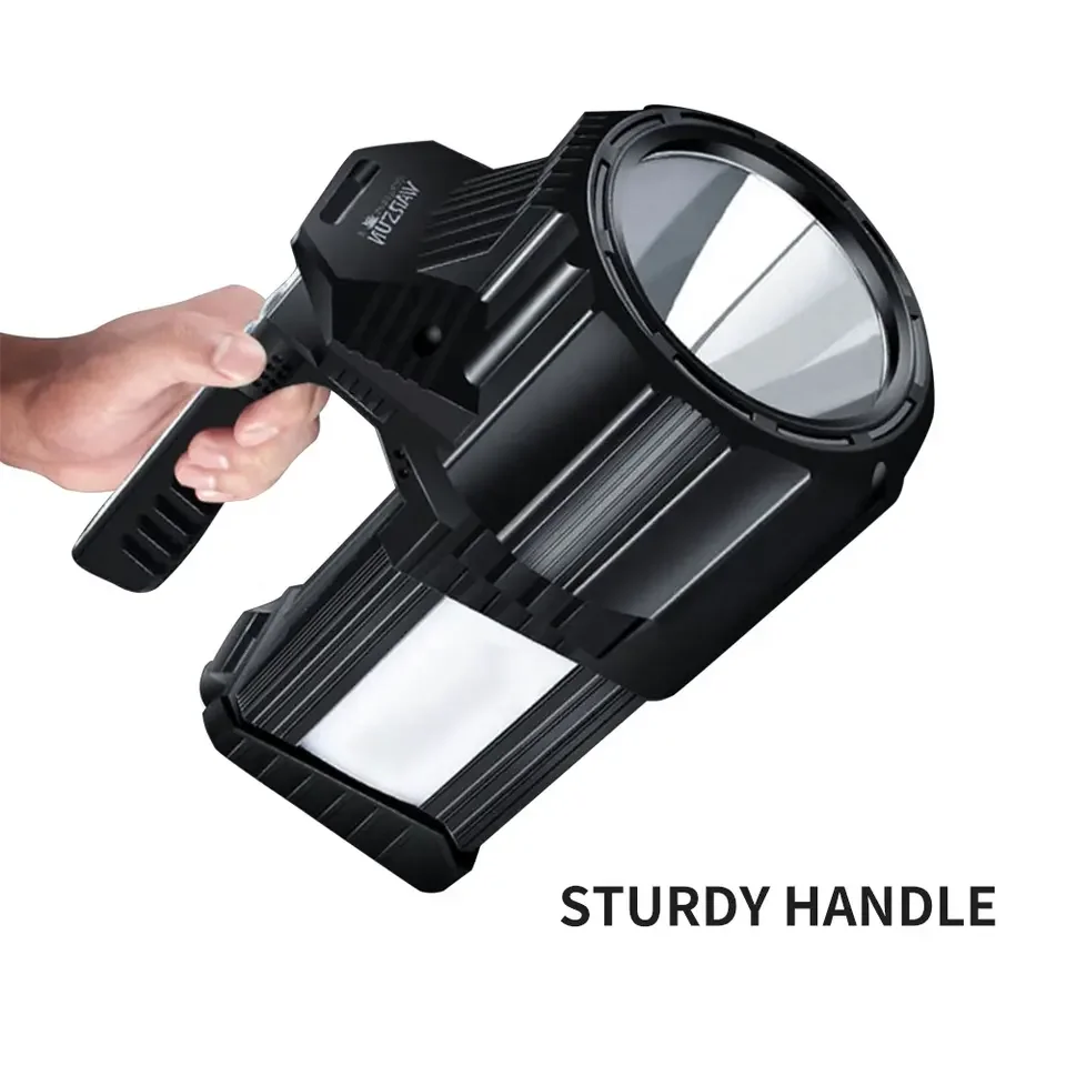 Warsun IPX5 3000Lm and 400Lm ABS PC Triple Light Source High Mode Good Endurance 8pcs 18650 Rechargeable Battery Searchlight