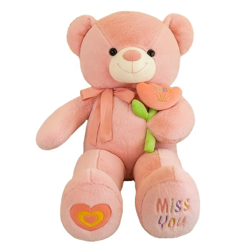 Greenmart Creative Custom Milk Tea Teddy Bear Plush Toy Sweetheart Bear Doll Large Hug Bear Soft Kawaii Plushie Pillow