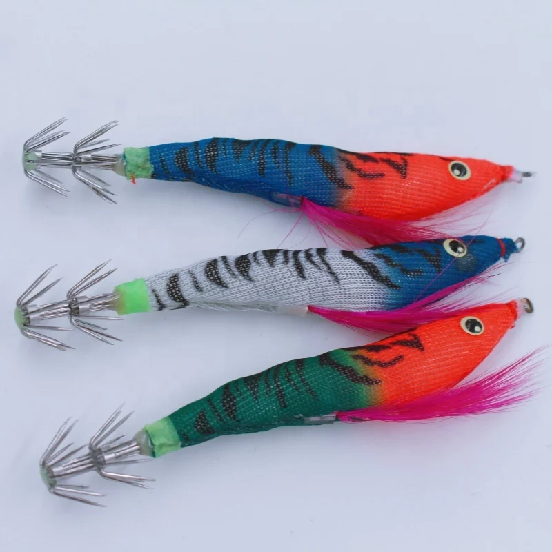 10.7cm 6.3g Luminous Japanese quality squid lure Octopus squid bait  jigging  double layered umbrella hook Cuttlefish lure jig