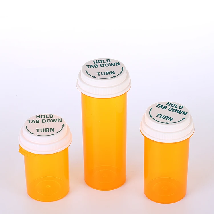 Wholesale Factory Selling 60ML Plastic Reversible Thumb Click Vials Medicine Vials Bottles