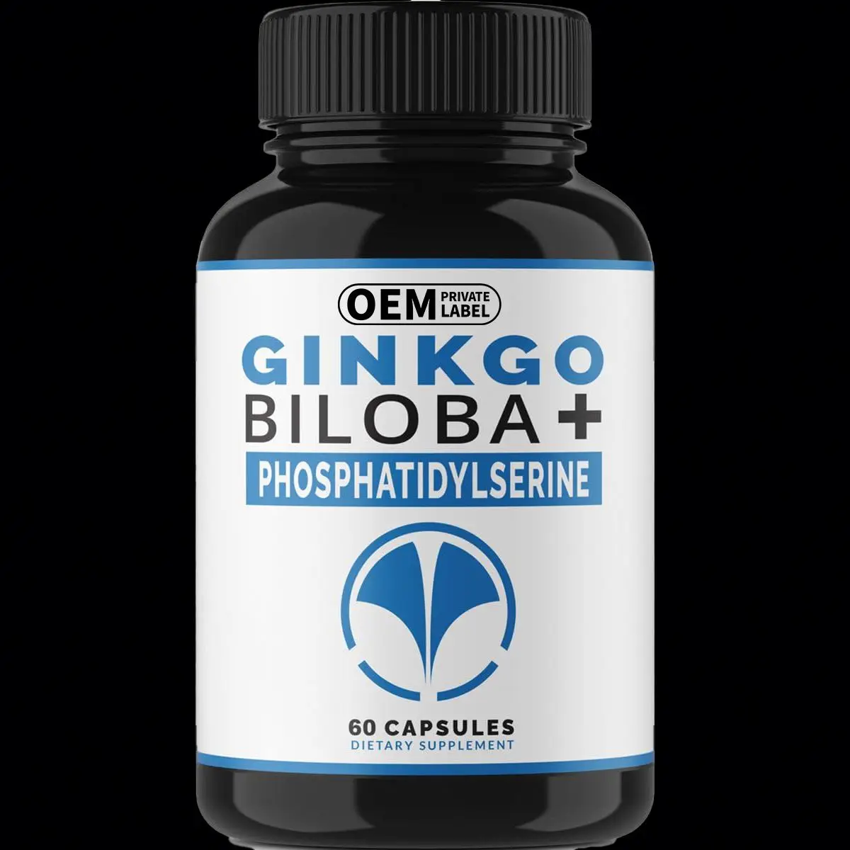 OEM Nootropic Brain Supplement Ginkgo Biloba+ Phosphatidylserine 60 Capsules Helps Improve Mental Performance and Working Memory