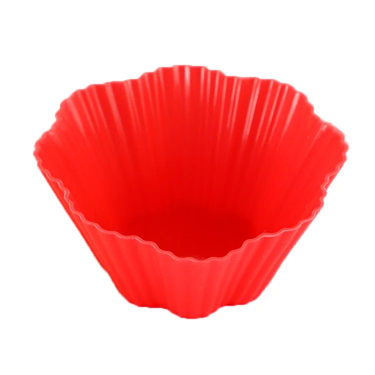 
Hot Sale Flower Shape Approved Silicone Muffin Cupcake Mold Silicone Cup Cake 