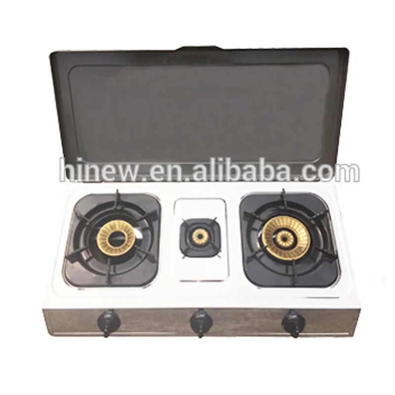 
Hinew high quality three burners gas stove with cover  (60651906692)