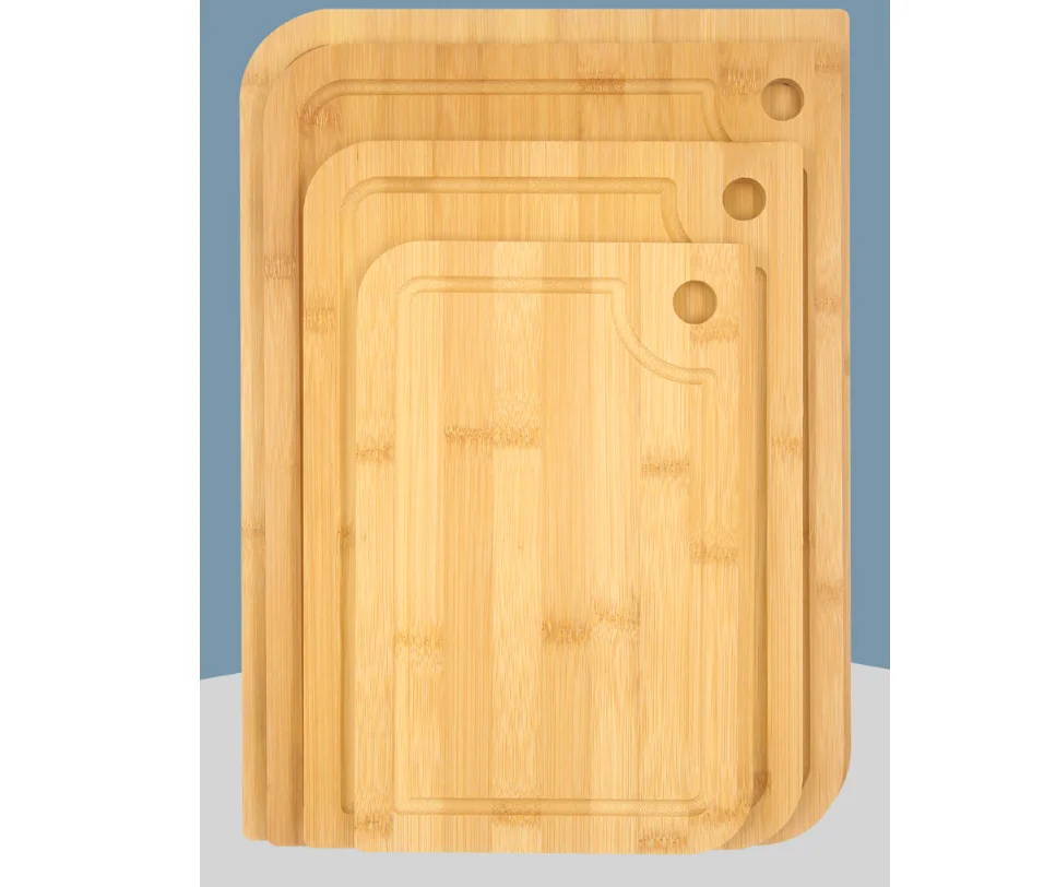 Simple square bamboo vegetable fruit cutting board