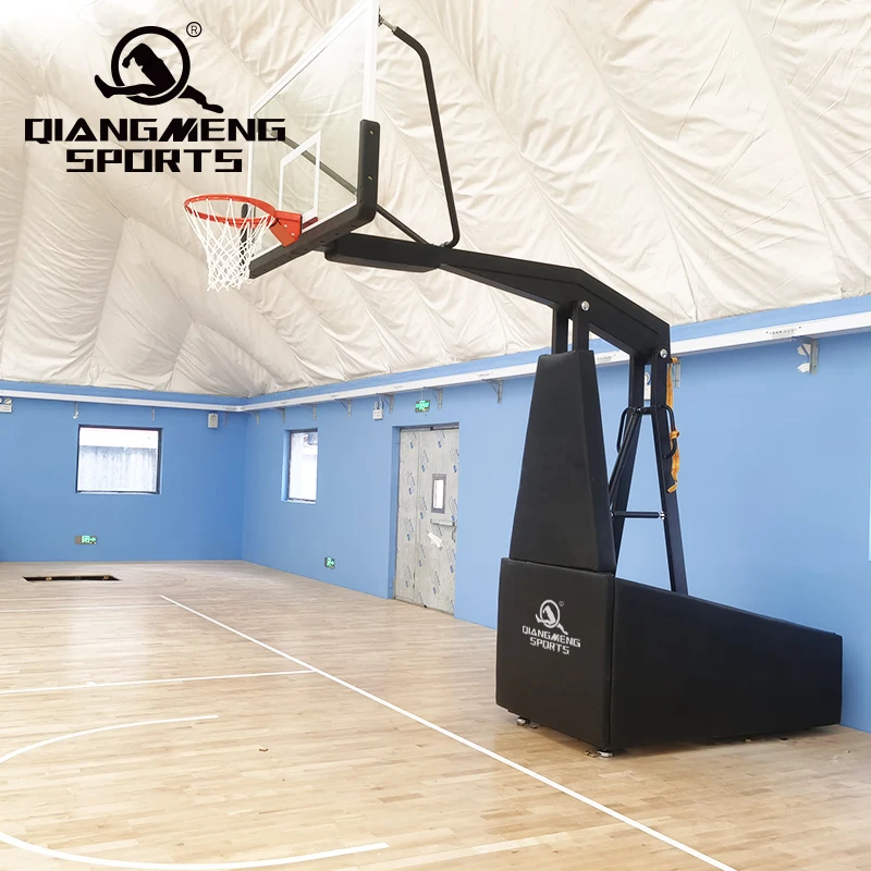 Manual Hydraulic Portable Retractable Goals Backboards Folding Basketball Hoop Stand