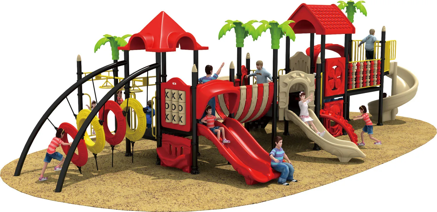 Kids Plastic Slides Playground Outdoor Amusement Playground for Sale