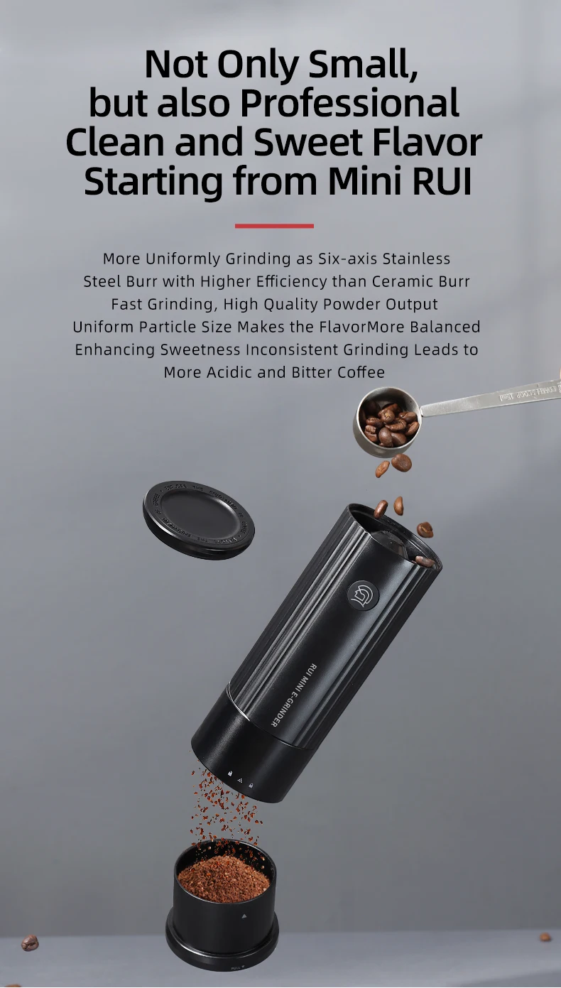 ZeroHero Mini RUI Portable USB Espresso Grinder Coffee Mill Electric Coffee Bean Grinder