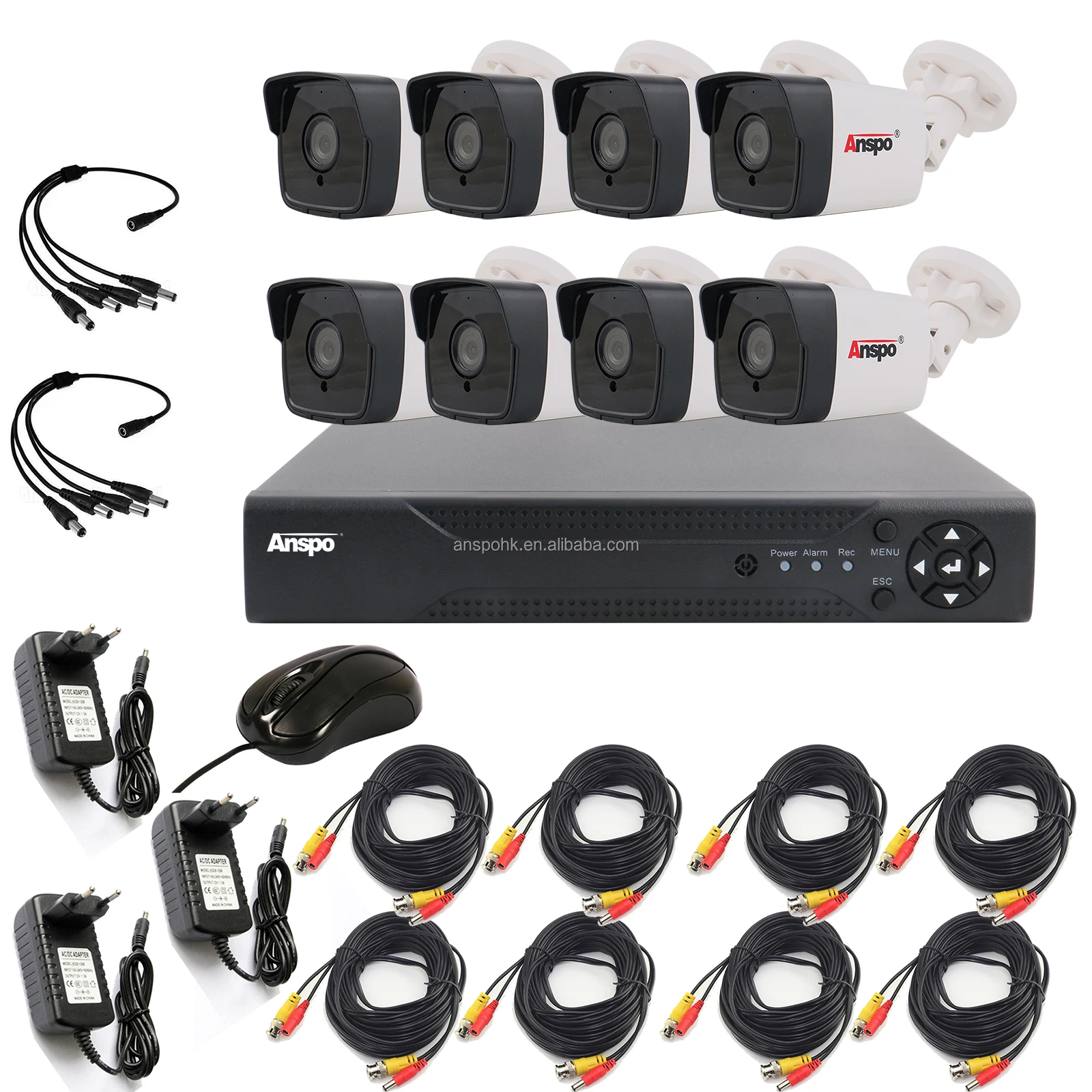 5MP 8CH AHD KIT CCTV System Coaxial Audio camera 8CH DVR Surveillance System Kit indoor outdoor waterproof camera Built in Mic