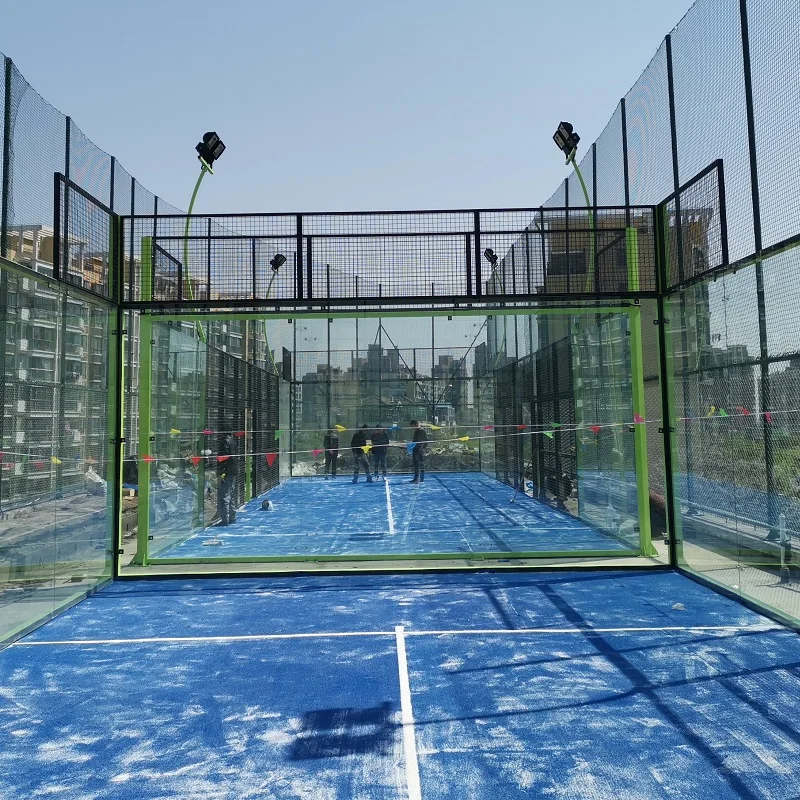 PADEL WORKER 10 Years CE Warranty WPT Approved Factory 2021 New Design Hot Sale Panoramic Padel Tennis Court