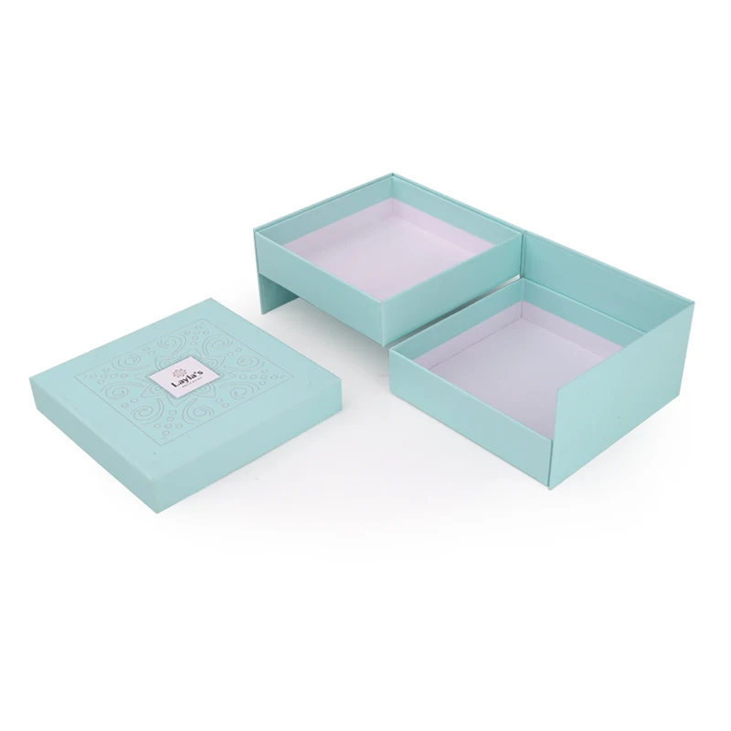 custom logo luxury chocolate box with 2 dividers art paper chocolate boxes packaging small chocolate candy gift  boxes