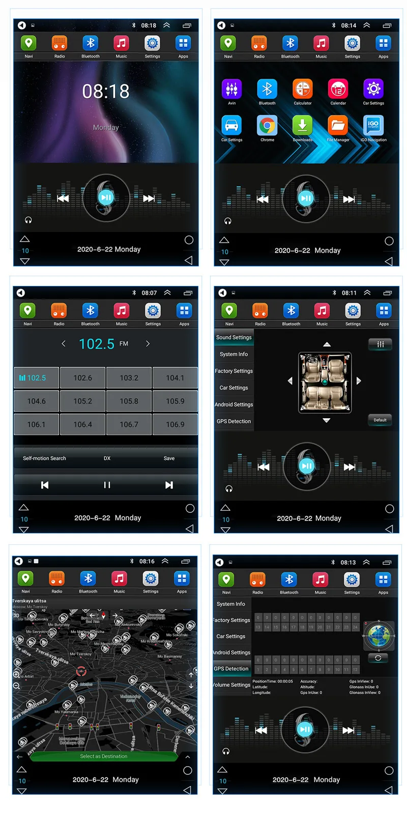  9 7 дюймовый автомобильный Android дисплей WIIFI USB