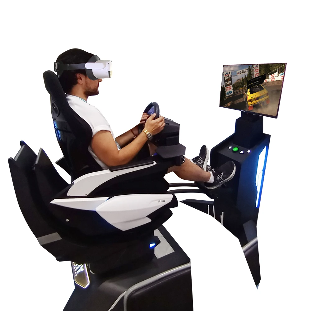 Shopping Mall All-aluminum Alloy Equipment Popular 32 Inch Screen 3dof Motion Car Simulator 9D Virtual Vr Racing