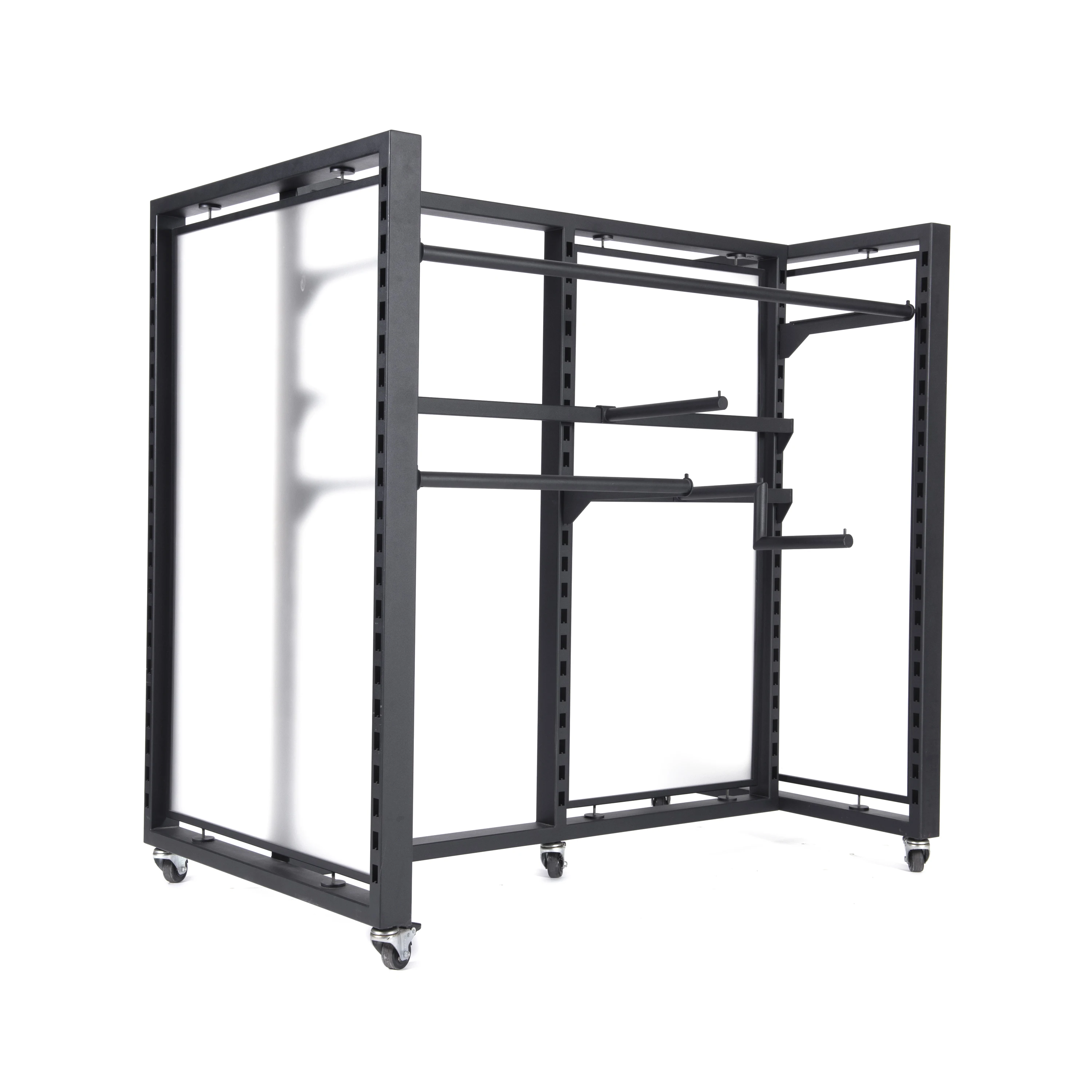 
 Custom Made Free Stands Display Metal Clothes Stand Display Racks Garment Stand Floor Display Motorized Gondola For Garment Shop  