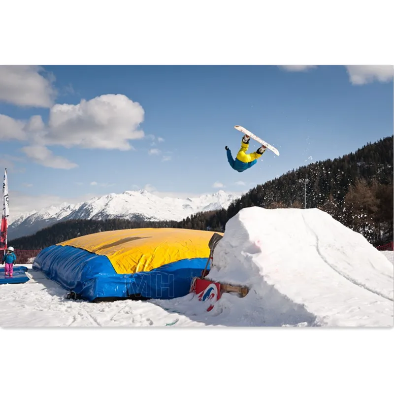hot sale commercial inflatable jumping air bag free drop safety air cushion big stunt training air bag for skiing BMX