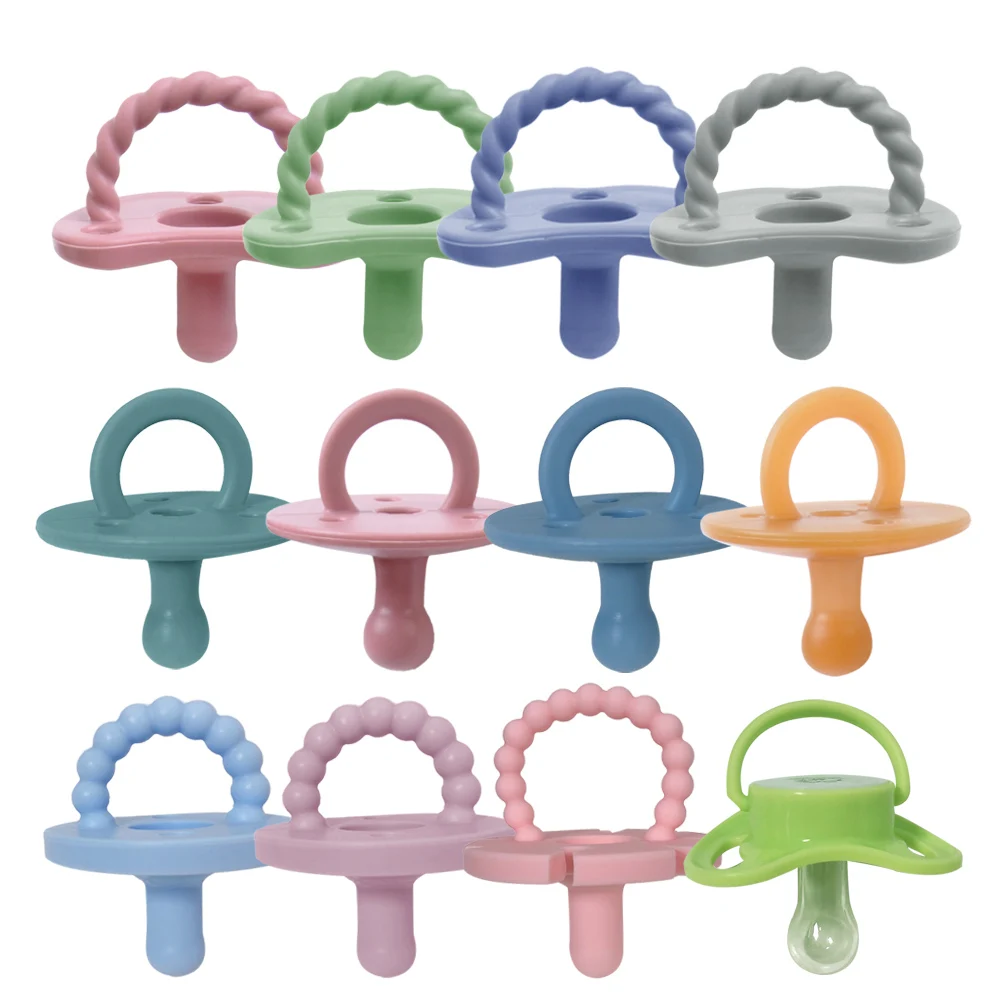 Personalized Luxury Funny Fruit Feeding Feeder Sublimation Blanks Bibs Newborn Silicone Dummy Baby Food Pacifiers Baby Pacifier