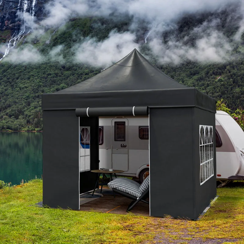 Folding Shade Cloth Tent Advertising Thickened Dustproof Retractable Tent Rainproof Cover Tarpaulin Canopy Awning Tent