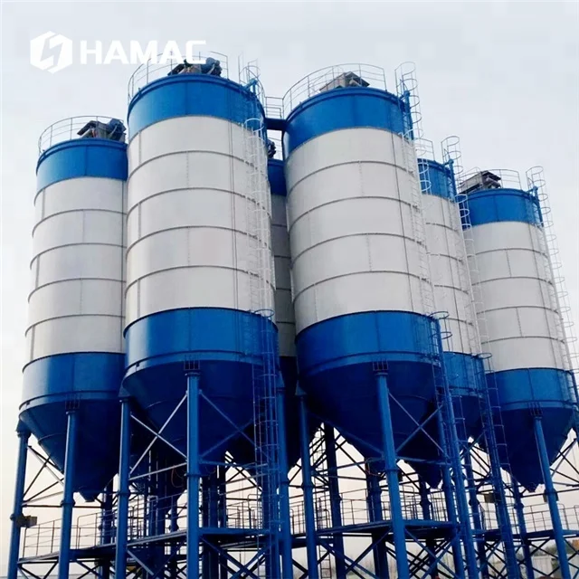 automatic mobile fly ash mineral lime powder additive cement storage tank bin silo