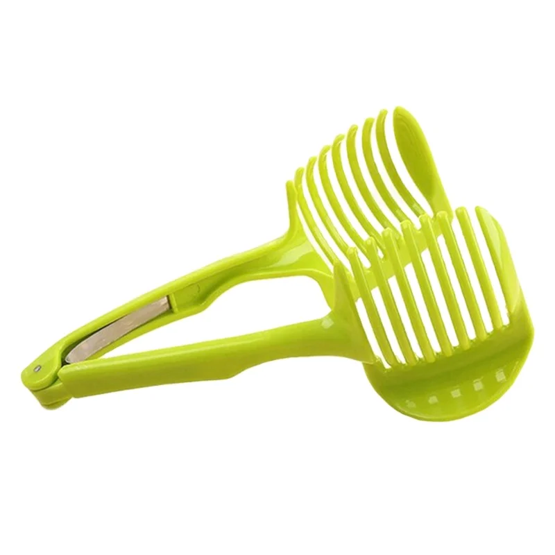 Clip Fruit Vegetable Slicer Tool Potato Tomato Onion Lemon Shredders Slicers Vegetable Fruit Slicer Cutter Holder Kitchen Gadget