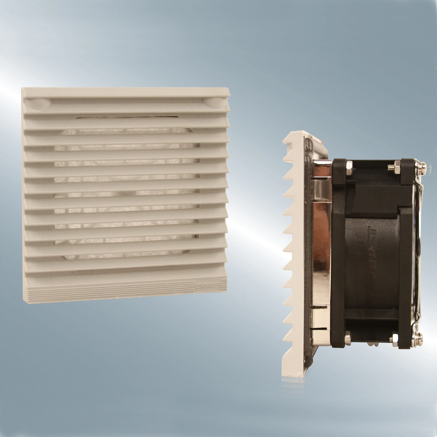 FILTER VENTILATION SHUTTERS WITH FAN Ventilation and heat dissipation for electrical cabinets