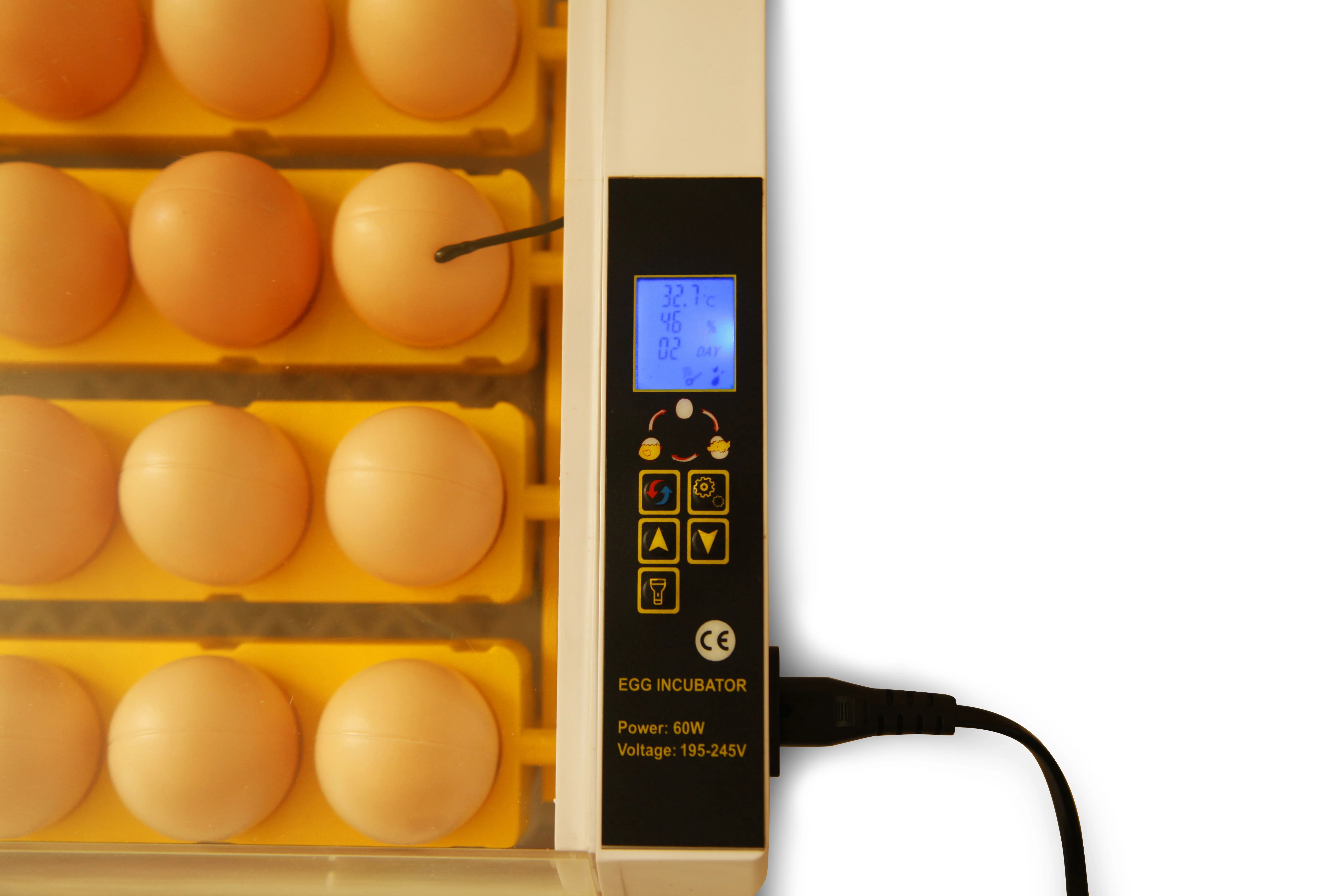 Hhd Mini 24 Capacity Led Egg Lighting Function With Auto Temperature Control And Display Automatic Egg Incubator