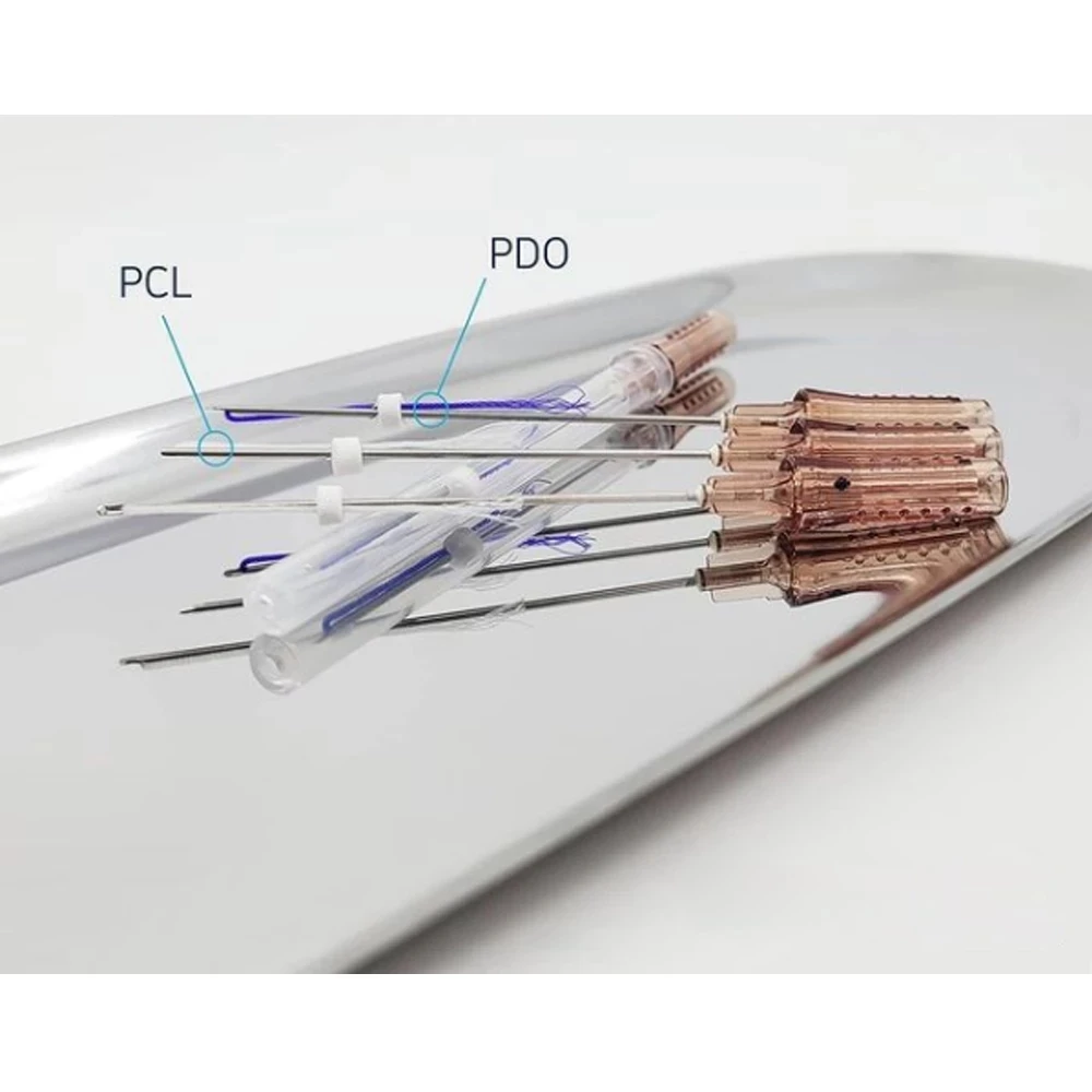 High Quality pdo thread manufacturer pcl nose thread 19g38mm 50mm with L blunt cannula for nose lifting