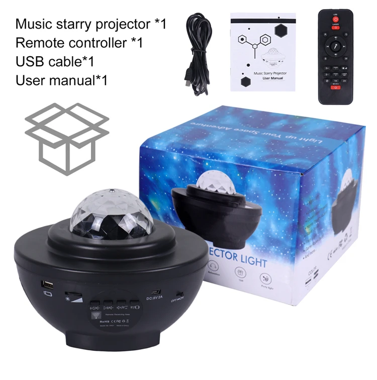 Alibaba Hot Selling Remote Controlled LED Laser Galaxy Sky Projector Star Starry LED Night Light Projector