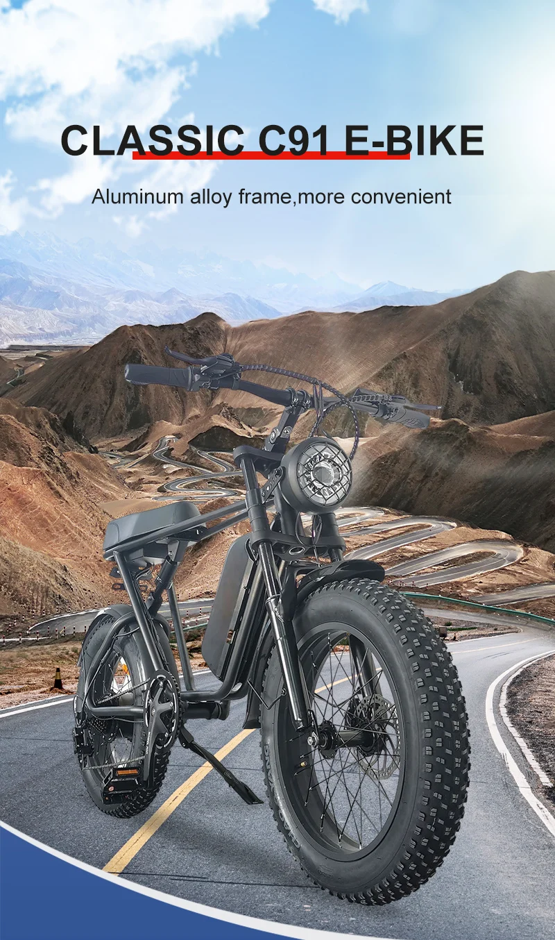 EU US UK Warehouse Fat Tire 1000W Bicycle Electric Off Road Electric Scooter Chinese Electric Bike for Sale