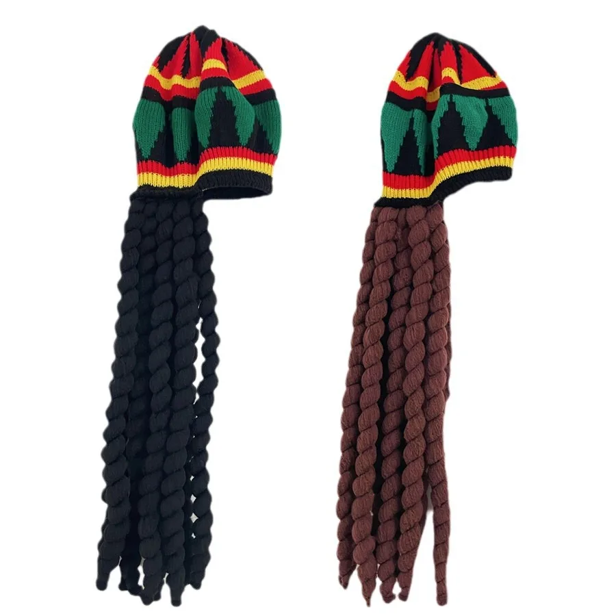 Wholesales Cheap Unisex Fashion Crochet Rasta Hat Custom Rasta Crochet Slouchy Knitted Jamaican Handmade Knit Beret Hats