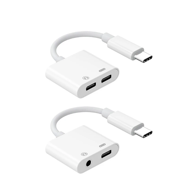 Мерлин риель Usb C аудио адаптер Тип C до 3,5 мм и Usb C Женский конвертер 2 в 1 для Xiaomi