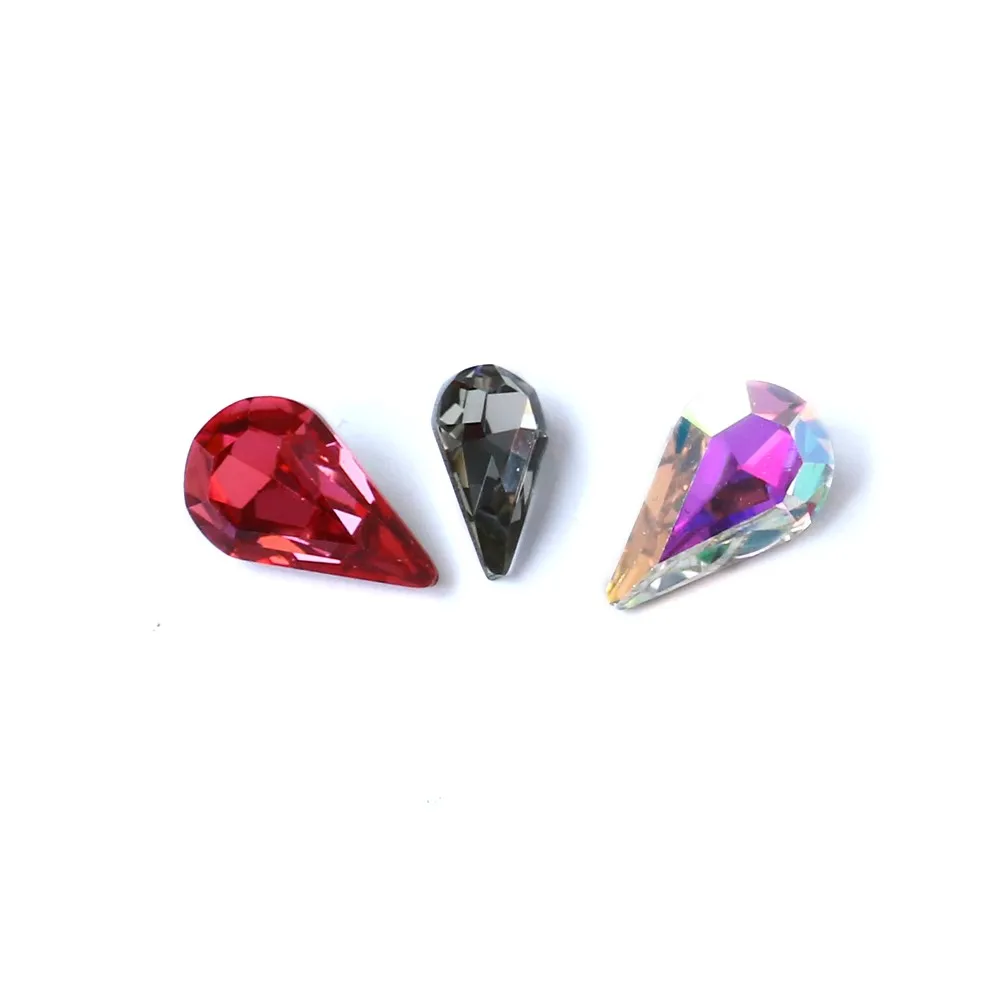 premium peridot drop Jewelry Accessories K9 crystal point back loose stone jewelry crystal element