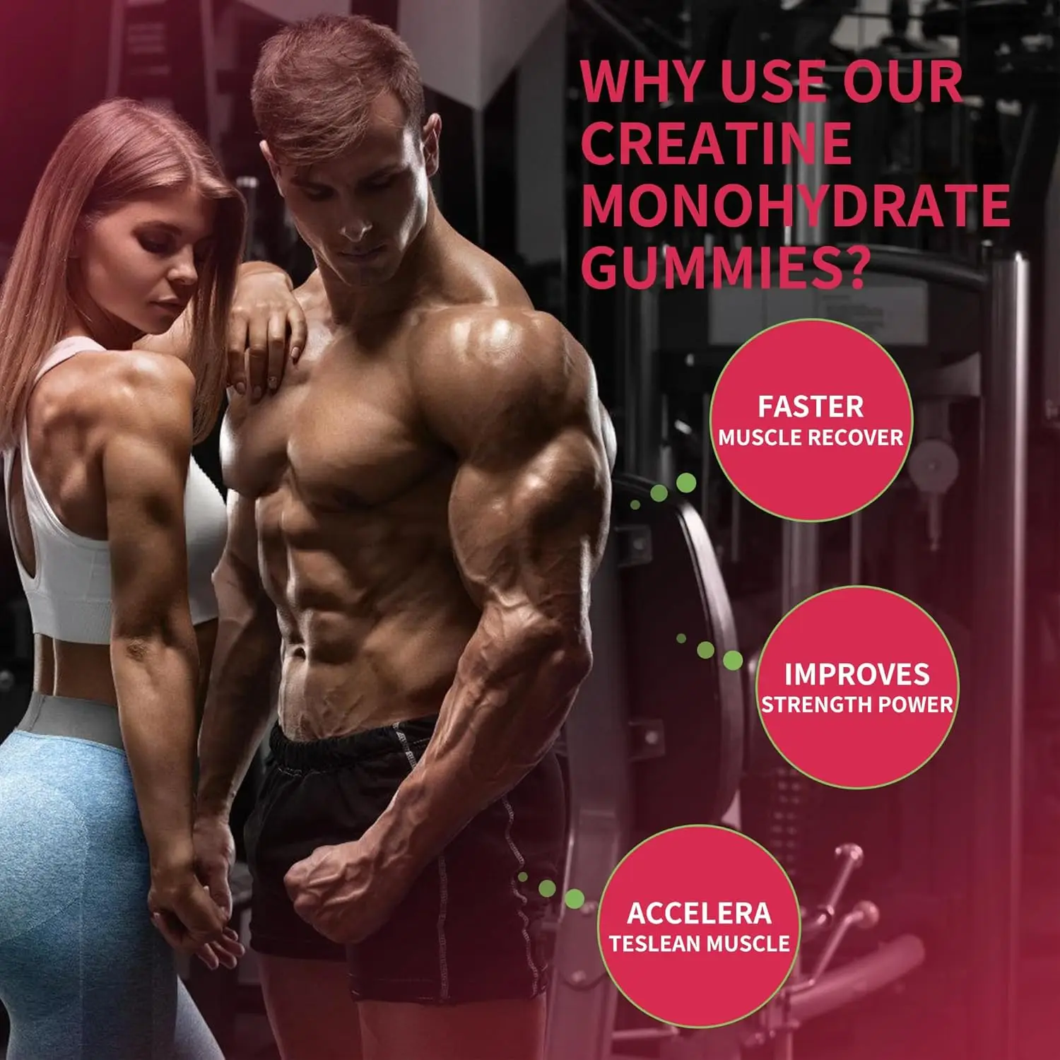 Darwin OEM Private label Creatine Monohydrate Gummies 5000mg Chewables Creatine Monohydrate Energy Boost