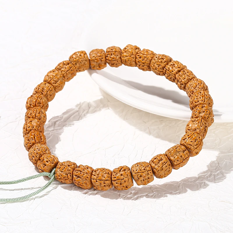 JD Unisex Prayer Tibetan Buddhism Jewelry Nature Rudraksha Meditation Bead Bracelets 14mm 16mm Vajra Bodhi Bracelets