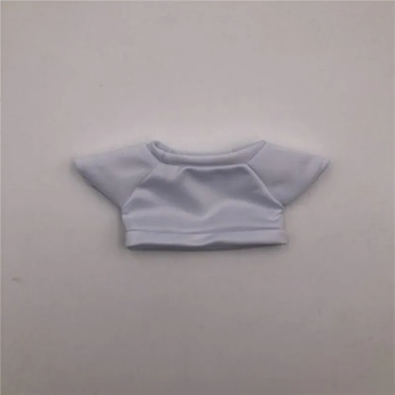 sublimation white poly t-shirt  for stuffed animal toys plush toys small mini white t-shirt for toy