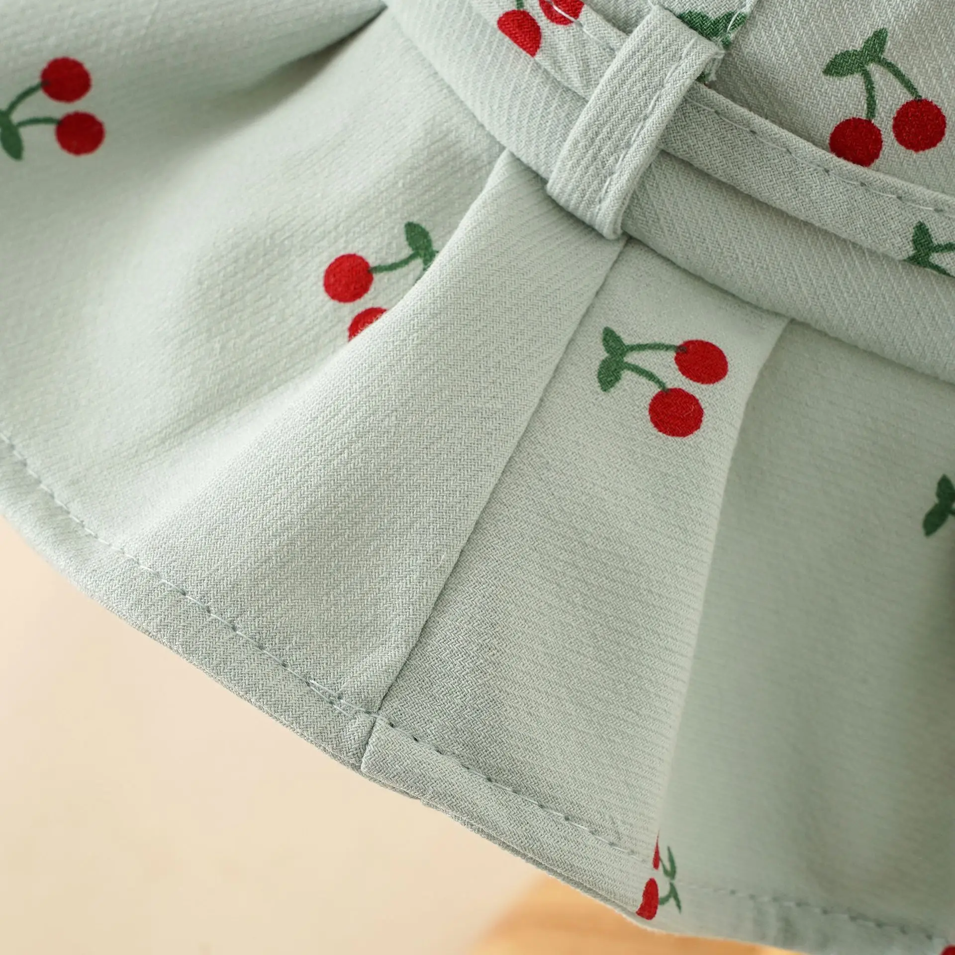 New fruit print summer simple kids sunshade bucket hat children fisherman hat with rope