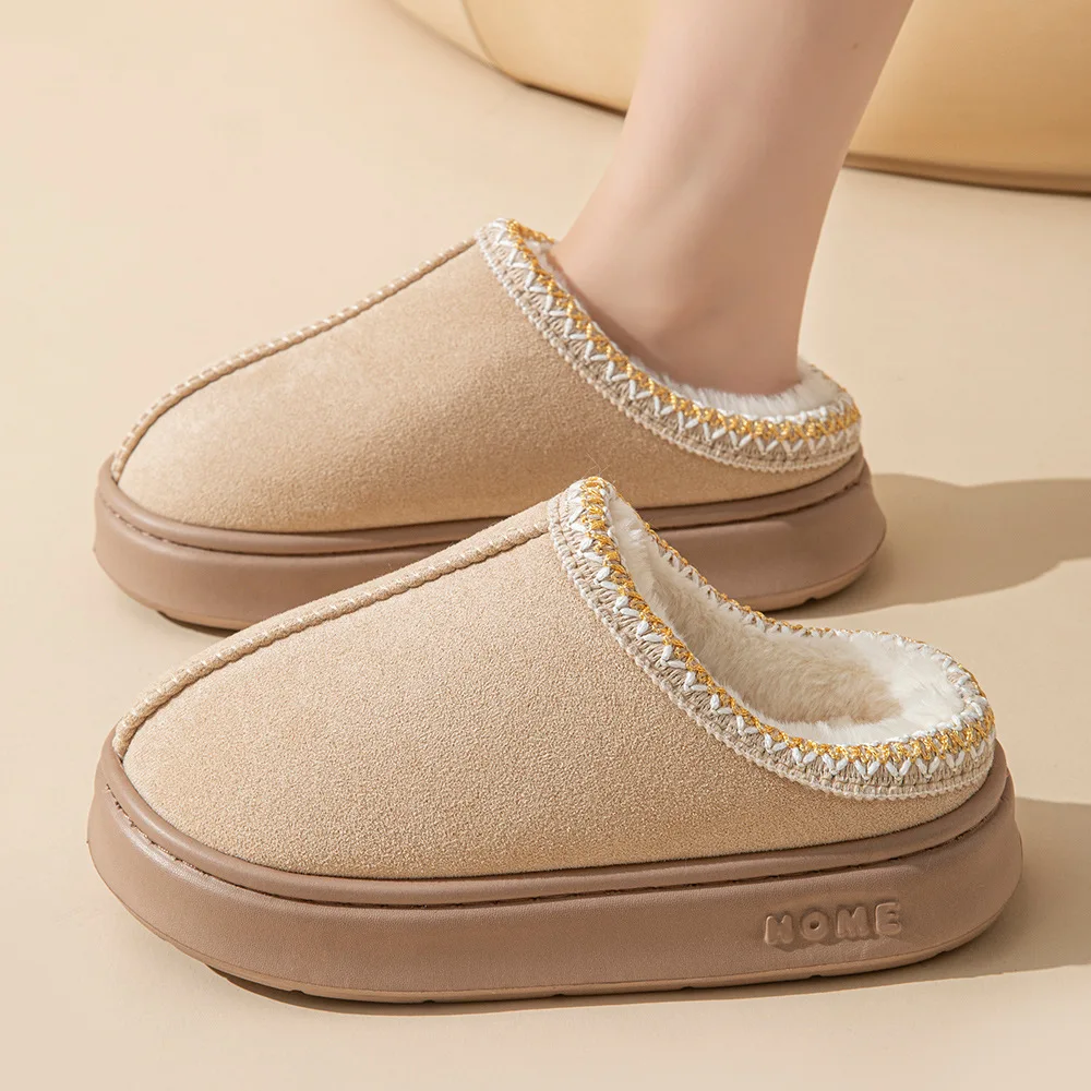 Wholesale New Comfortable Fur Slipper Thick Indoor Outdoor Home Slippers for Women Winter House Shoes