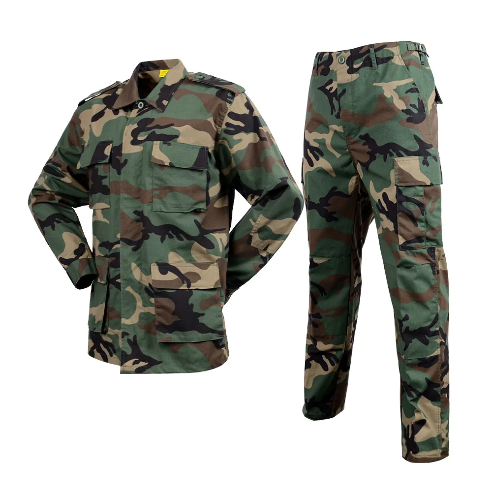 TC 65/35 Camouflage Digital Woodland Uniform Rip Stop Combat Tactical Uniform Suit Set